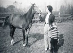 Selmajor as a yearling with Annette Patti (before marrying later in life) and her son, Tommy.