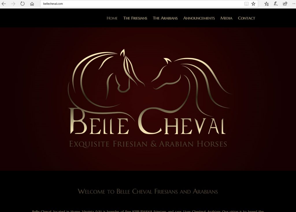 Belle Cheval Arabians. Breeding Crabbet-related Arabians, linebred to *Raffles through Lewisfield Sun God.