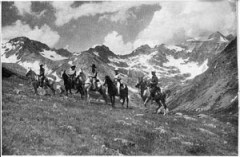 Riders on stallions at the Lazy VV