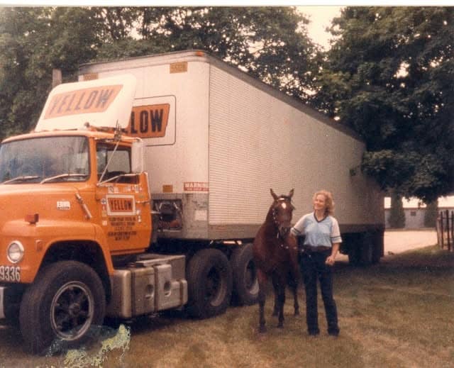 Winraff during a trucking layover in South Bend, Indiana.